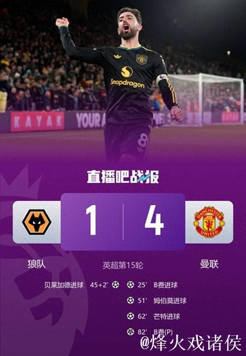 英超-费尔南德斯双响助攻芒特破门 曼联4-1大胜狼队跃居第六